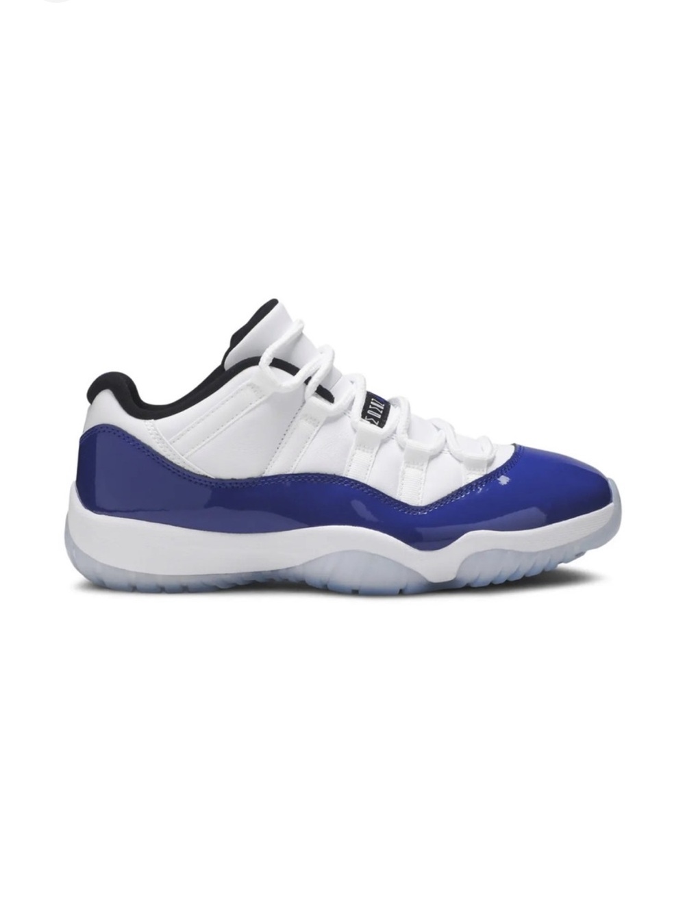 Jordan Low-Top Sneakers in White, Blue & Black